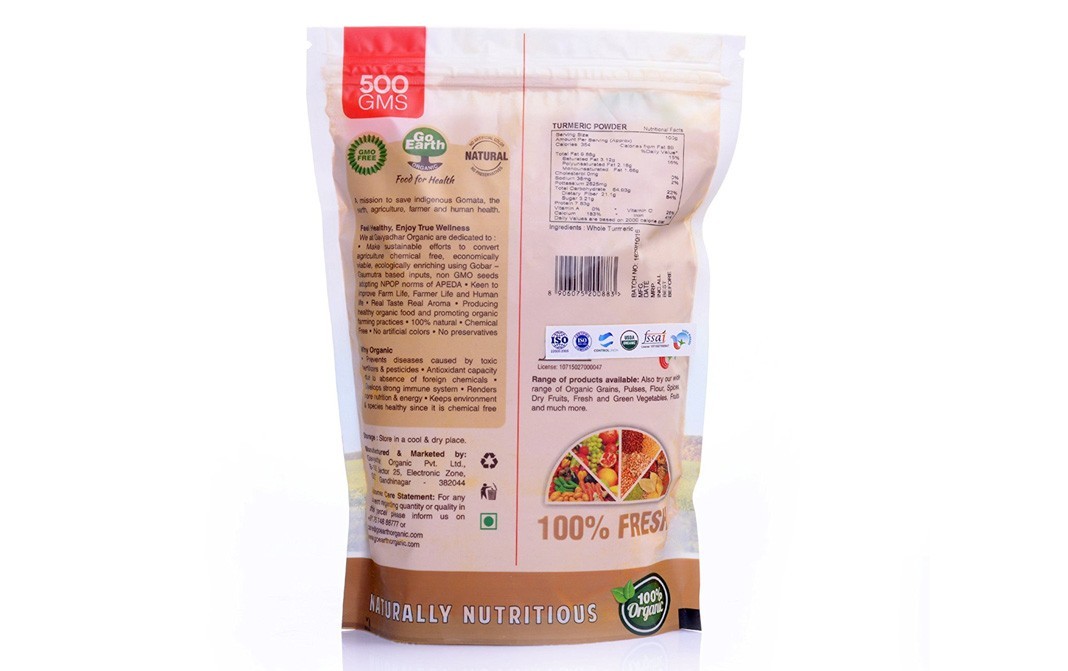 Go Earth Organic Turmeric Powder    Pack  500 grams